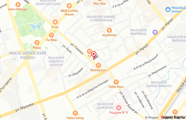 Пункты выдачи на карте